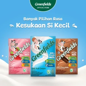 Bundling Susu Greenfields UHT Full Cream 105 mL x 20 pcs
