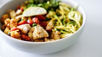 Sajian makanan kaya serat dan protein lokal yang tertata seimbang di atas meja makan harian. Pola makan bernutrisi tinggi dapat dimulai dari pemilihan bahan pangan segar di sekitar kita.
