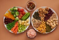 Porsi makan bergizi seimbang dengan kombinasi sayuran segar, sumber protein, dan karbohidrat kompleks menjadi kunci utama menjaga energi tubuh tetap stabil sepanjang hari.