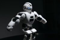 Seorang dokter bedah menggunakan konsol canggih untuk mengendalikan lengan robotik dengan tingkat presisi tinggi saat melakukan prosedur operasi di rumah sakit modern.
